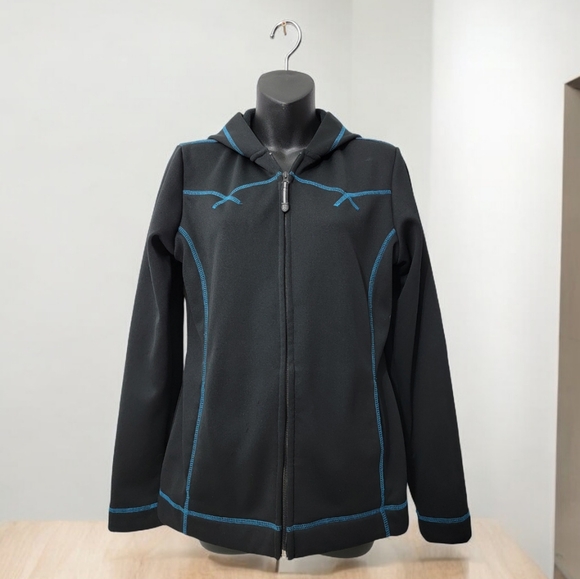 Roper Wear of the West woman's zippered jacket black with blue accents size M - Picture 3 of 7